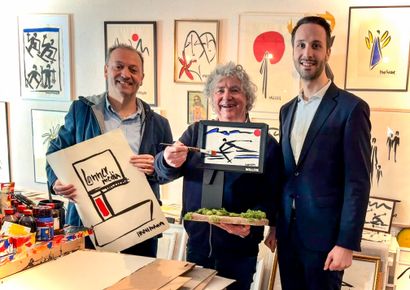 Foto von Hans Salcher mit LANNER Media Geschäftsführer Andreas Lanner und Sebastian Lanner