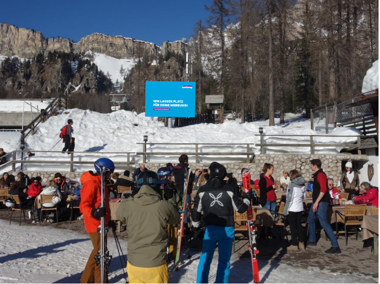 LED Wall Restaurant Rio Gere Skigebiet Cortina d'Ampezzo 
