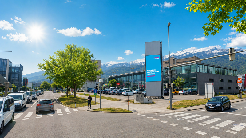 LED Wall Hall West - Autobahnabfahrt